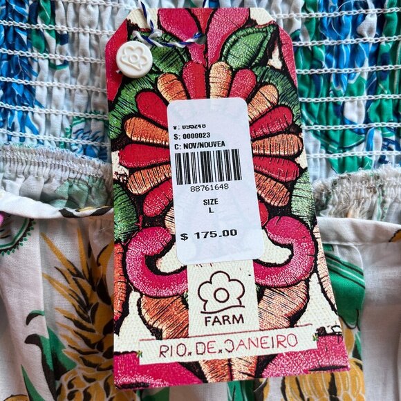 FARM Rio Strapless Tropical Print Dress - Picture 6 of 10